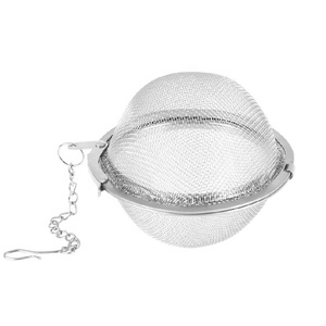 304 in acciaio inox maglia palla da tè piccolo grande eco-friendly filtro palla da tè moderna casa filtro da tè con catena - Product Image 3