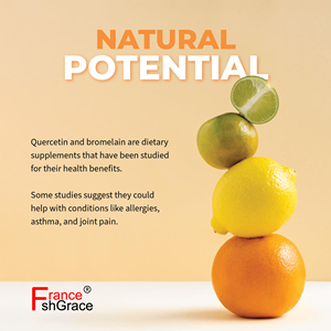 Fabricante de Cápsulas de Quercetina y Bromelina al por Mayor con Vitamina C, Sin GMO, Sin Gluten, 90 Cápsulas de Quercetina y Bromelina - Product Image 2