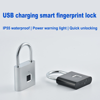 Offre Spéciale : Cadenas Intelligent Étanche à Empreinte Digitale, Recharge USB, en Acier Inoxydable, Multifonctionnel pour Portes en Aluminium/Bois, avec Carte Mémoire