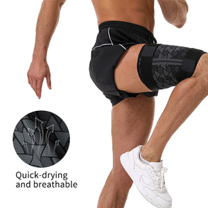 Manchon de compression en nylon tricoté sur mesure pour la jambe, avec sangles, pour la protection des cuisses et le soutien des tibias - Product Image 3