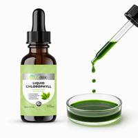 Gouttes de chlorophylle liquide OEM ODM à la menthe poivrée 59ml, végétaliennes, sans alcool, sans gluten, saveur naturelle, supplément en gros
