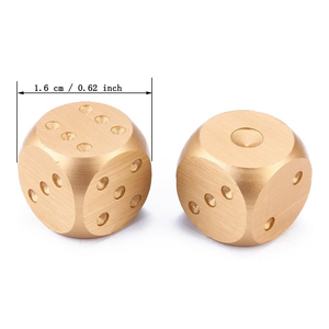 5pcs kim loại xúc xắc với trường hợp vuông 16mm Hợp kim nhôm xúc xắc với hình chữ nhật di động Hộp bảng trò chơi quà tặng cho Tabletop Poker trò chơi - Product Image 2