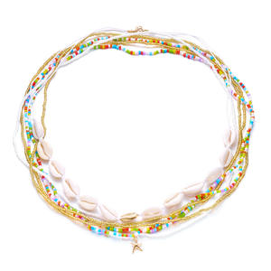 Catena di conchiglia di conchiglia di stelle marine estive bohémien con ciondolo fatto a mano da donna con perline a catena di moda - Product Image 6