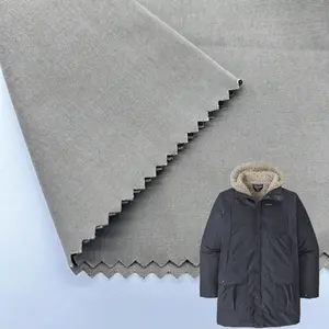 high quality casmir thick sritp waterpyoof 53%P 35%C 12%N plain fabric for coat windbreak