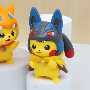 Ensemble de 7 figurines d'anime Pokemoned, figurines d'action mignonnes Pikachu Cosplay Déguisement, figurines en PVC, poupées jouets, cadeau pour enfants et adultes, collection - Product Image 4