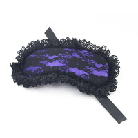 Masque et ensemble de restraints unisexe en dentelle de soie noire pour jeux de couple adultes, équipement BDSM, restraints Dominatrix, vente en gros