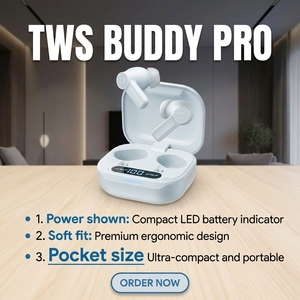 Écouteurs sans fil Havit TW889 TWS, casques de sport et de jeu <span class=keywords><strong>ANC</strong></span>, réduction du bruit, micro, écouteurs stéréo avec affichage numérique LED - Product Image 2