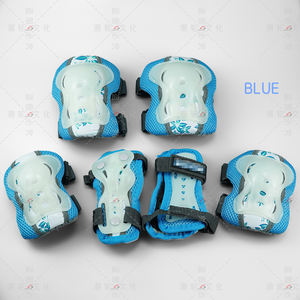 OEM調整可能ABS+EVAローラースケート子供用保護具初心者向け子供用カスタムスケートボード膝肘手首パッドセット光る - Product Image 5