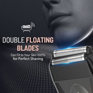 Elektrikli folyo tıraş sakal düzeltici taşınabilir şarj edilebilir folyo tıraş berber makinesi düzeltici jilet - Product Image 2