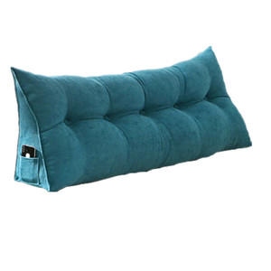 Almohada Triangular de Terciopelo Acolchada para Lectura, Respaldo de Cama, Cojín de Felpa para Dormitorio, Tamaños Twin, Queen y King - Product Image 6