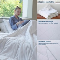 Échantillon gratuit Couette alternative Queen Size Couette blanche Couette douce Couette en microfibre Couette légère et respirante
