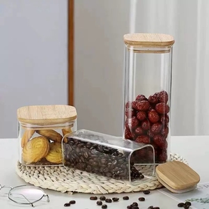 Ensemble de pots à épices en verre borosilicate artisanal de qualité alimentaire avec couvercle et cuillère en bambou pour la conservation de la fraîcheur - Product Image 2