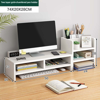 Support surélevé pour écran d'ordinateur de bureau en gros, support de moniteur d'ordinateur surélevé, boîte de rangement de bureau, étagère de rangement