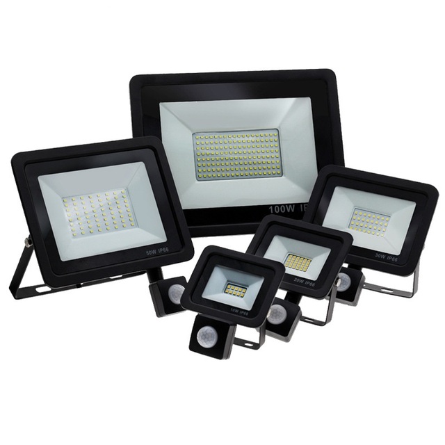 220V LED Floodlight 30W 50W 100W 150W 200W Ultra Thin High Lumen 220 Beam Angle CRI 90 21000lm IP66 Waterproof Outdoor