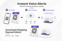Terminal Pembayaran Kode QR Mini Aisino Q181 dengan Layar Notifikasi, Speaker Cloud, dan Tanda Pembayaran