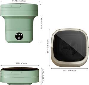 Mini Lave-linge Portable Pliable de Gros avec Sécheuse et Panier d'Égouttage Rotatif, Capacité 13L - Product Image 2
