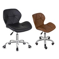 Chaise de salle à manger pivotante à dossier haut en cuir, blanche, style industriel moderne, mobilier de salon, chaise de coiffeur rembourrée avec roulettes