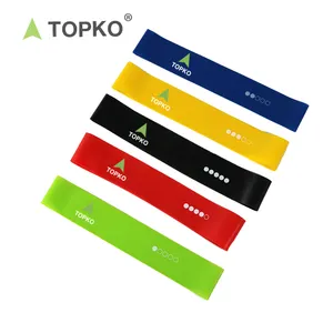 TOPKO Custom workout Exercise Latex Elastic mini resistance Bands loop