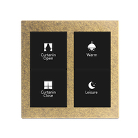Interruptor de Luz de Pared Eléctrico de Panel Metálico de 4 Botones con Contacto Seco GTD 17X para Proyectos Hoteleros