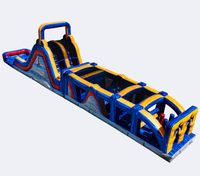 Parcours d'obstacles gonflable commercial en PVC pour enfants - Château gonflable géant haute capacité pour location de fête, taille personnalisable, marque Leteng 2-3
