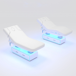 Bonita y práctica iluminación ambiental personalizada cama de masaje eléctrica 3/4 motores con cajones de almacenamiento - Product Image 6