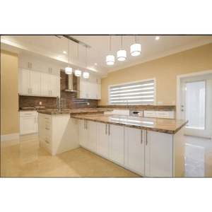 Muebles de Cocina Nuevos de Fábrica, Diseño Modular, Gabinete de Cocina Blanco Estilo Shaker, Moderno Armario de Cocina Lacado con Isla - Product Image 6