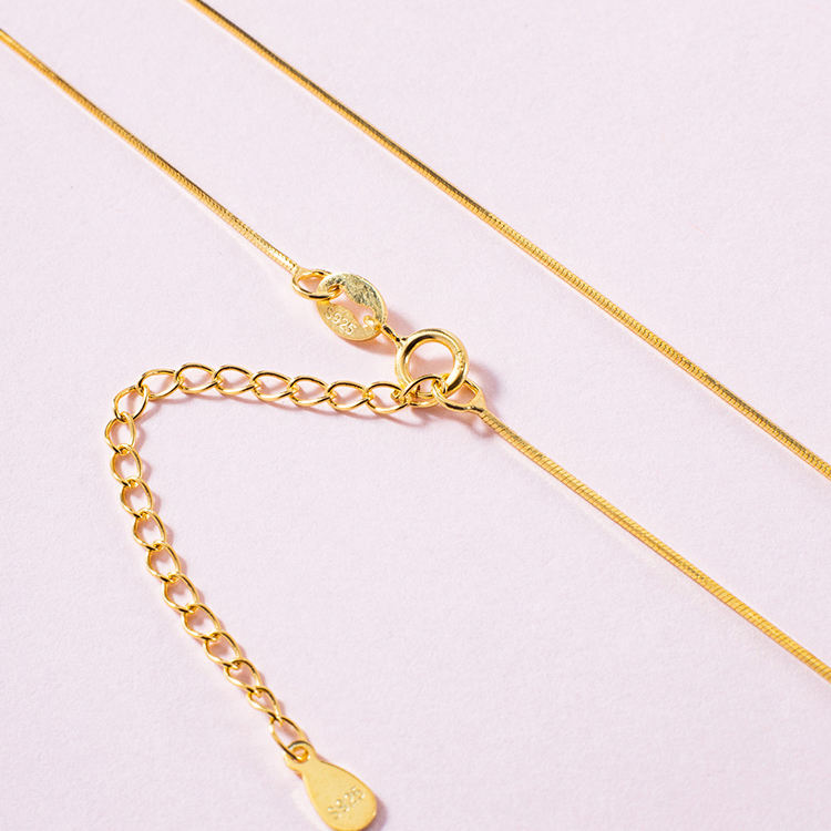 Wholesale Real 925 Sterling Silver Platinum Plated 18K Gold Snake