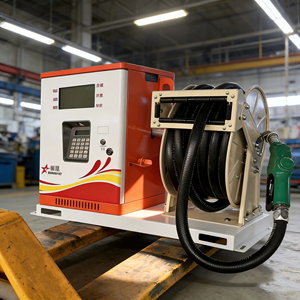 משאבת דלק ניידת 12V / 24V / 220V עם גלגלת צינור ניתנת להארכה עד 15 מטר, מתאימה לתדלוק ציי רכב - Product Image 4