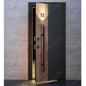 Porta di sicurezza con ingresso anteriore in alluminio pressofuso moderno di fascia alta con serratura intelligente antifurto - Product Image 3