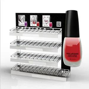 Wholesale Acrylic Floor Boutique Store Plastic Nail Polish Display Stand