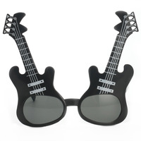 Lunettes de soleil HLC Unique Gold Radiant Guitar Fun, lunettes de soleil à thème rock and roll, accessoires de fête, lunettes pour adultes et enfants, cosplay