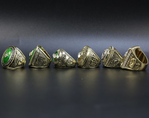 6 buah Set Cincin Kejuaraan Green Bay Packers, set cincin kejuaraan sepak bola dan cincin berlapis emas untuk pria keren - Product Image 3