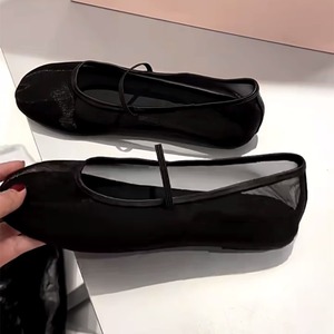 2024 zapatos <span class=keywords><strong>de</strong></span> mujer personalizados <span class=keywords><strong>de</strong></span> moda Mary Jane malla transpirable casual verano <span class=keywords><strong>Ballet</strong></span> zapato tacón bajo señoras zapatos planos - Product Image 2