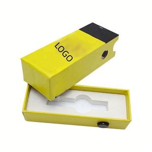 Wholesale Low Quantity Custom Recyclable Art Paper UV Coated Rigid Button Lock Drawer Packaging <b>Box</b> - Product Image 1