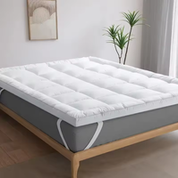 Surmatelas populaire en plumes et duvet pour hôtel, épais 700gsm - 1200gsm, doux, blanc, avec élastique
