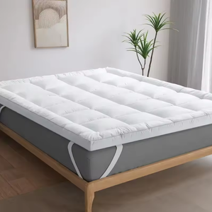 Surmatelas populaire en plumes et duvet pour hôtel, épais 700gsm - 1200gsm, doux, blanc, avec élastique - Product Image 6
