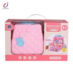 Chengji juguetes para los ninos role play borsetta camera da letto mobili da sogno per bambini <span class=keywords><strong>casa</strong></span> delle bambole per bambine modello giocattolo - Product Image 5