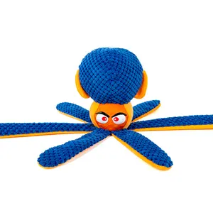 Wholesale in stock ready to ship custom logo littlest pet shop toys squeak eco friendly octopus pet chew toys