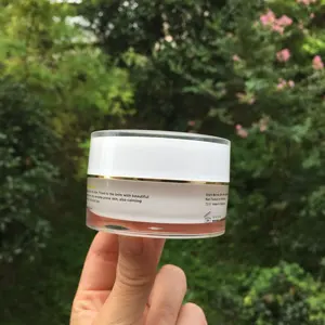 التجميل التعبئة الفاخرة 15g كريم وجه الاكريليك الأبيض جرة الراقية 0.5oz كريم جرة بلاستيكية