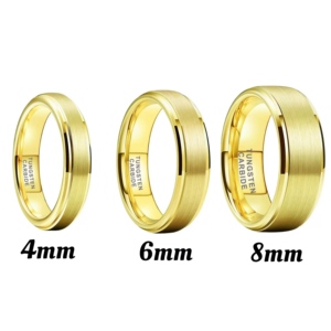 14K 18K 24K ゴールド リング ジュエリー 価格 金メッキ 結婚指輪 エタニティリング 彼氏 彼女 カップルリング ゴールド ウェディング ジュエリー - Product Image 2