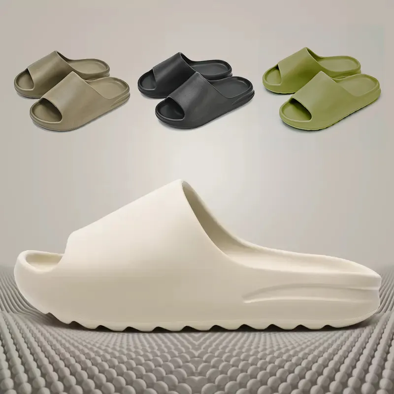 Ucuz fiyat kaliteli Open lla açık Toe EVA bellek köpük bulut slaytlar ayakkabı renkli ayakkabı slaytlar terlik kadın erkek için