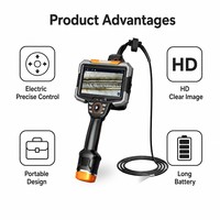 Endoscope industriel |   Articulation électrique |   Écran tactile HD 5,7 pouces 1080P 2MP |   Détection automatique des défauts |   360 ° /210 ° |   IP67