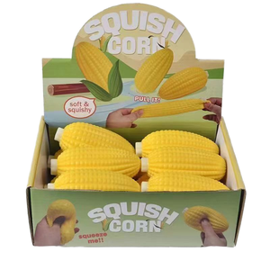 Durable Plastic Corn <b>Squishy</b> Fidget Toy Funny Stress Relief Simulated Maize Shape Squeeze Toy - Product Image 1