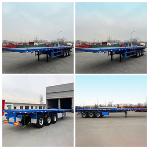 Meilleur <span class=keywords><strong>prix</strong></span>, tout nouveau camion plateau Shandong, semi-remorque 3 essieux 40t pour le <span class=keywords><strong>transport</strong></span> de conteneurs en Afrique - Product Image 2