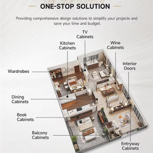 Muebles de Dormitorio HNSJ OEM, Armario, Escritorio Integrado, Estación de Trabajo, Diseño de Almacenamiento Personalizado, Producción en Fábrica - Product Image 4