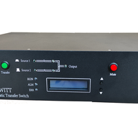 Commutateur de transfert statique monophasé à double alimentation en métal intelligent STS 100A 220V 22KVA 2U pour montage en rack, destiné à l'industrie électrique et aux centres de données