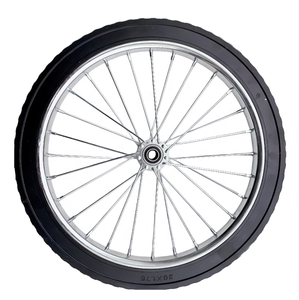 Fabrikpreis 20x1,75 Hochbelastbares Vollgummirad mit Speichen und Kugellager für Neuen 400L Müllwagen/Reinigungsfahrzeug - Product Image 2