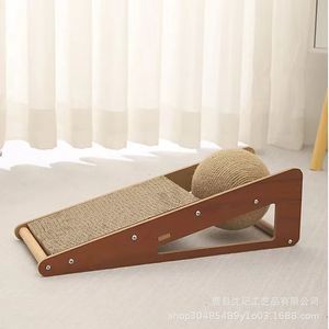 กระดานข่วนสำหรับแมวพร้อมลูกบอล ทนทาน ไม่หลุดลอก เหมาะสำหรับแมวในบ้าน - Product Image 3