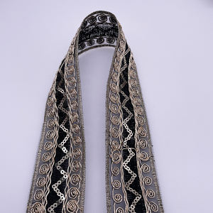 Fabricante vende vestido de novia lentejuelas encaje decorativo estilo étnico bordado encaje Pizzi Ricamati - Product Image 4