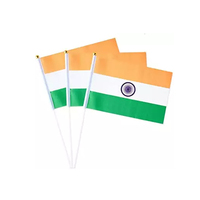 Drapeau national indien en gros, rayé horizontalement, 3 pieds x 5 pieds, drapeaux indiens en polyester avec œillets en laiton, drapeau indien de 3x5 pieds